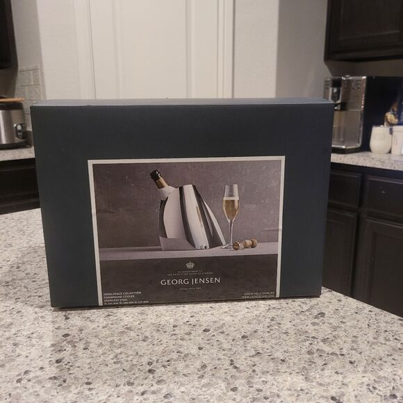 Georg Jensen Indulgence Stainless Steel Polished Champagne / Wine Cooler - Picture 1 of 8